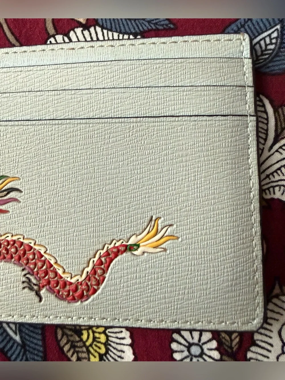 Kate Spade Dragon Printed Small Slim Card Holder